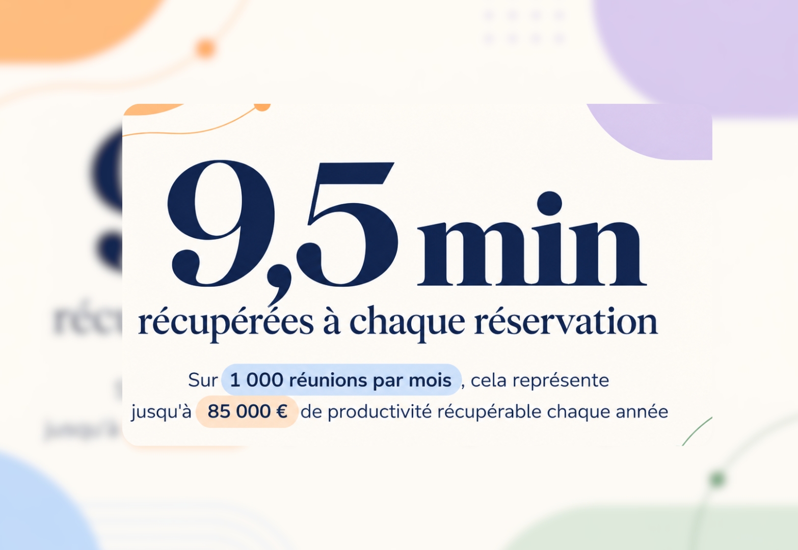 9,5 min récupérées à chaque réservation chaque année