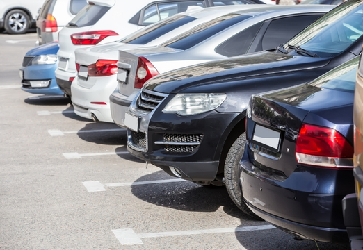 Car park with multiple vehicles